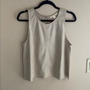 Faux Suede Sleeveless Top